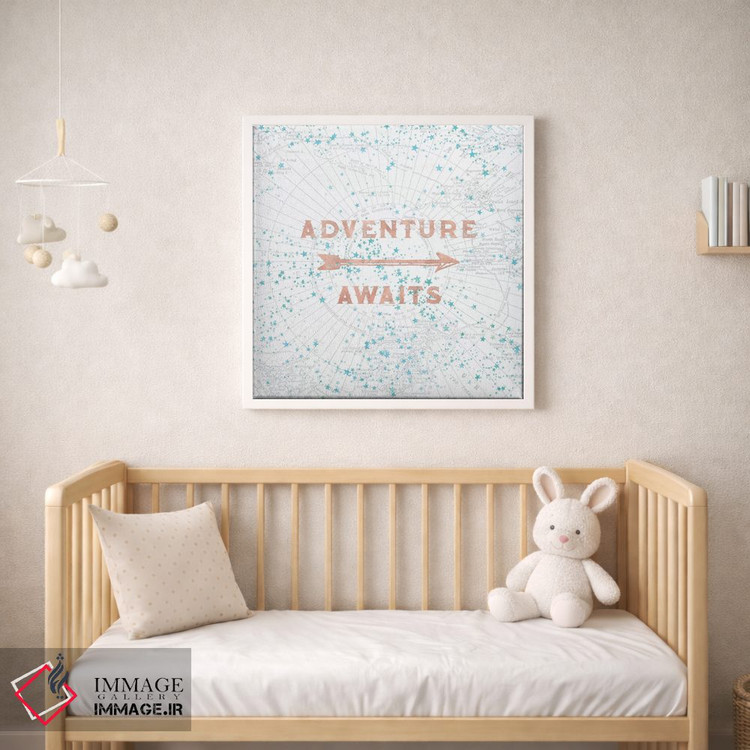 تابلو دکوراتیو ماجراجویی در انتظار در رزگلد اثر نیچر مجیک - D1W