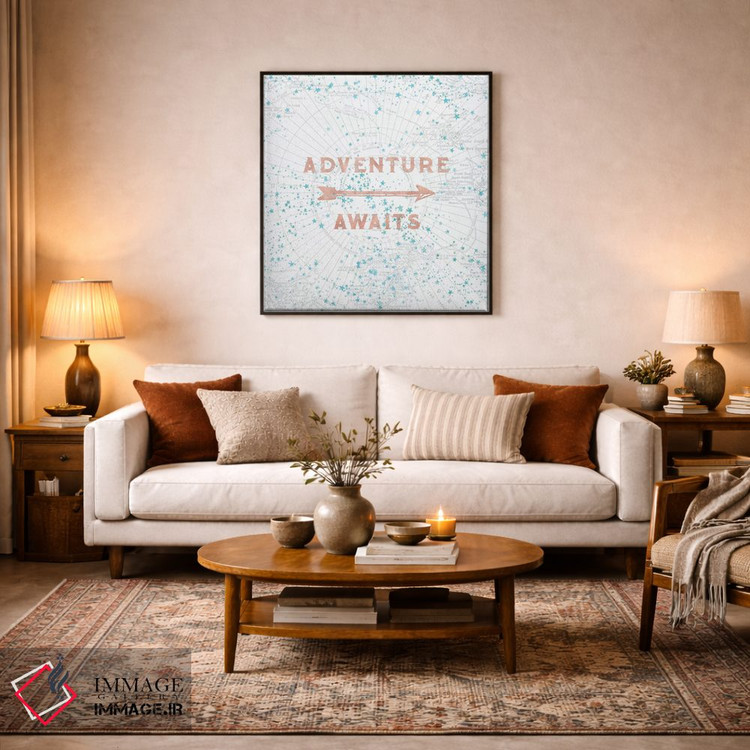 تابلو دکوراتیو ماجراجویی در انتظار در رزگلد اثر نیچر مجیک - D4B