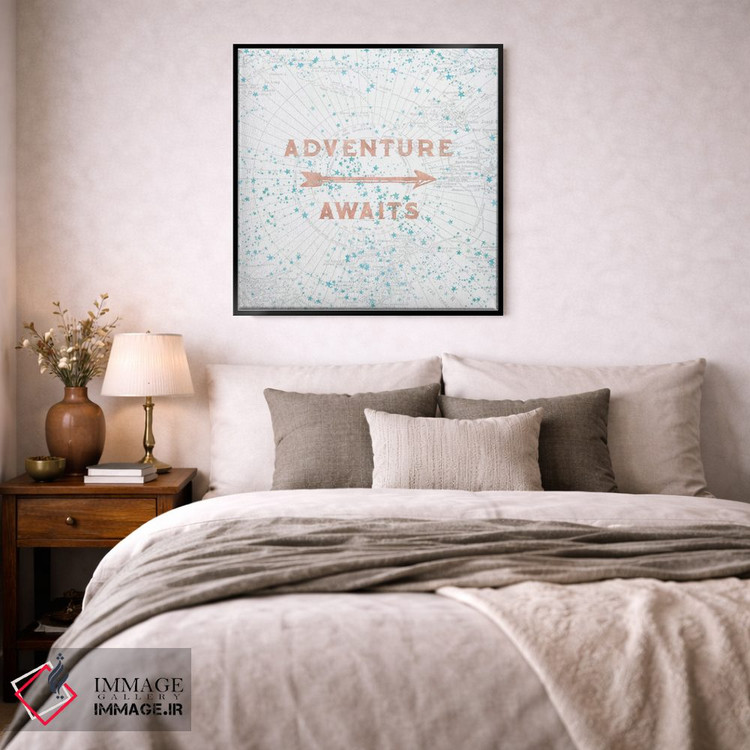 تابلو دکوراتیو ماجراجویی در انتظار در رزگلد اثر نیچر مجیک - D5B