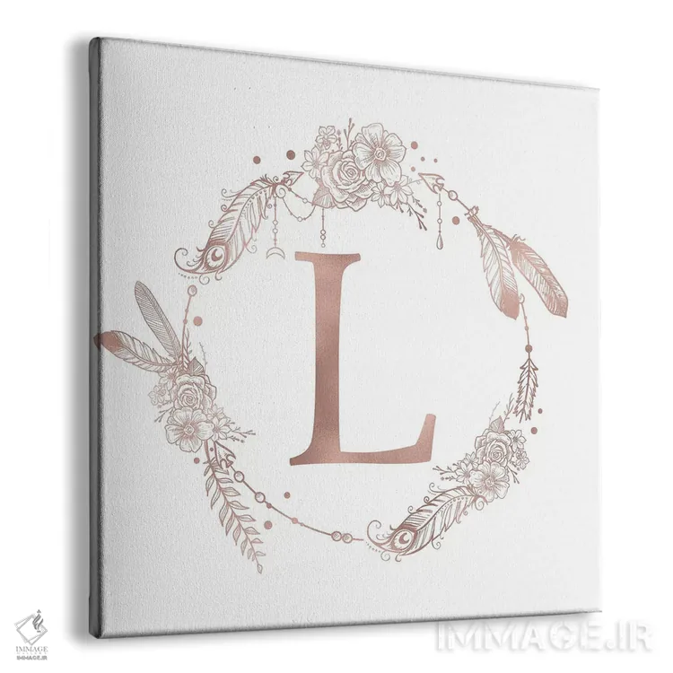 تابلو دکوراتیو حرف L اثر نیچر مجیک - نمای پرسپکتیو محصول