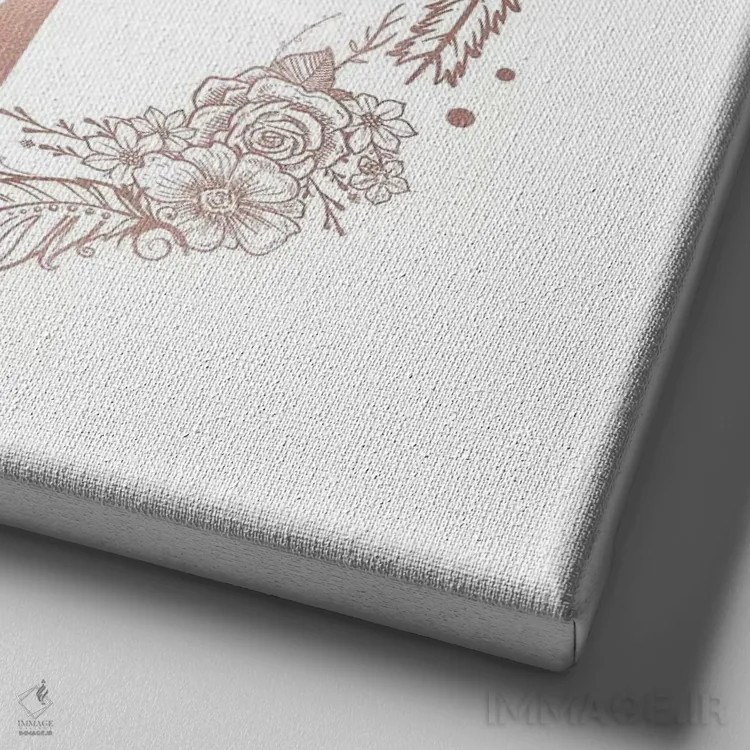 تابلو دکوراتیو حرف L اثر نیچر مجیک - نمای نزدیک بافت بوم