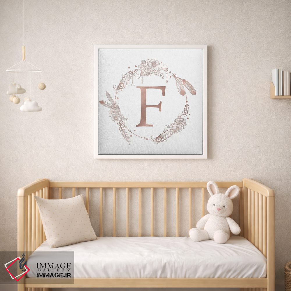 تابلو دکوراتیو حرف F اثر نیچر مجیک - D1W