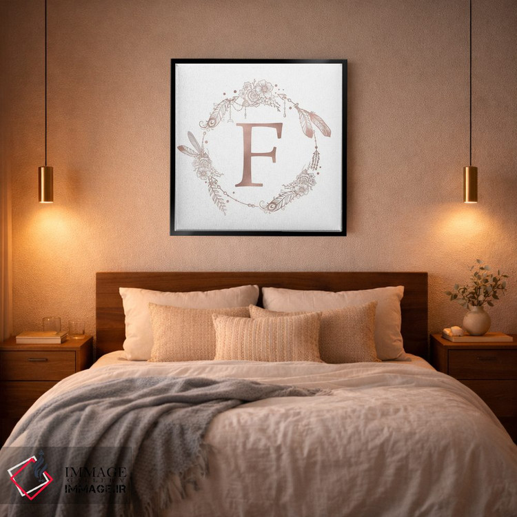 تابلو دکوراتیو حرف F اثر نیچر مجیک - D4B