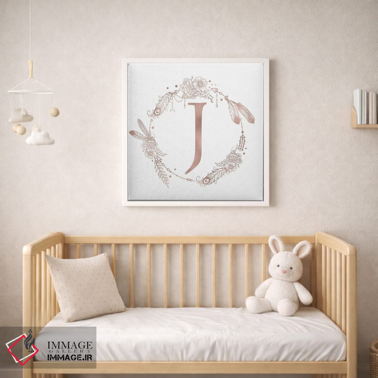 تابلو دکوراتیو حرف J اثر نیچر مجیک - D1W