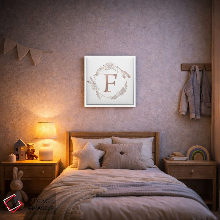 تابلو دکوراتیو حرف F اثر نیچر مجیک - D6W