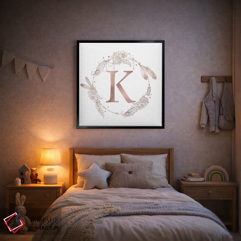 تابلو دکوراتیو حرف K اثر نیچر مجیک - D2B