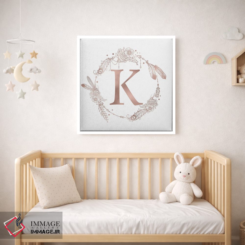 تابلو دکوراتیو حرف K اثر نیچر مجیک - D1W