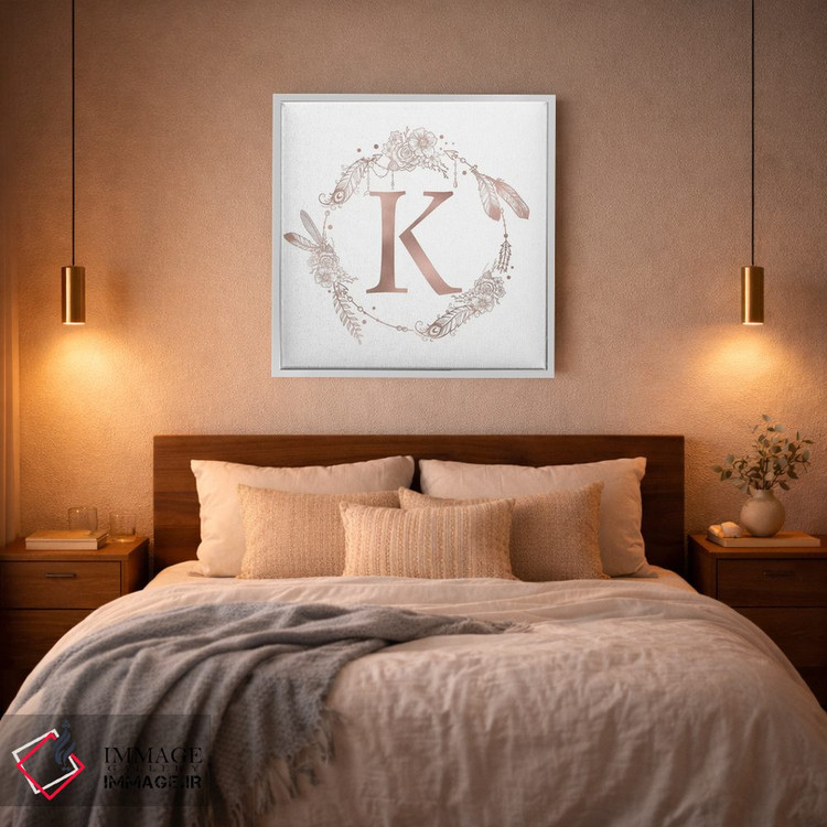 تابلو دکوراتیو حرف K اثر نیچر مجیک - D3W