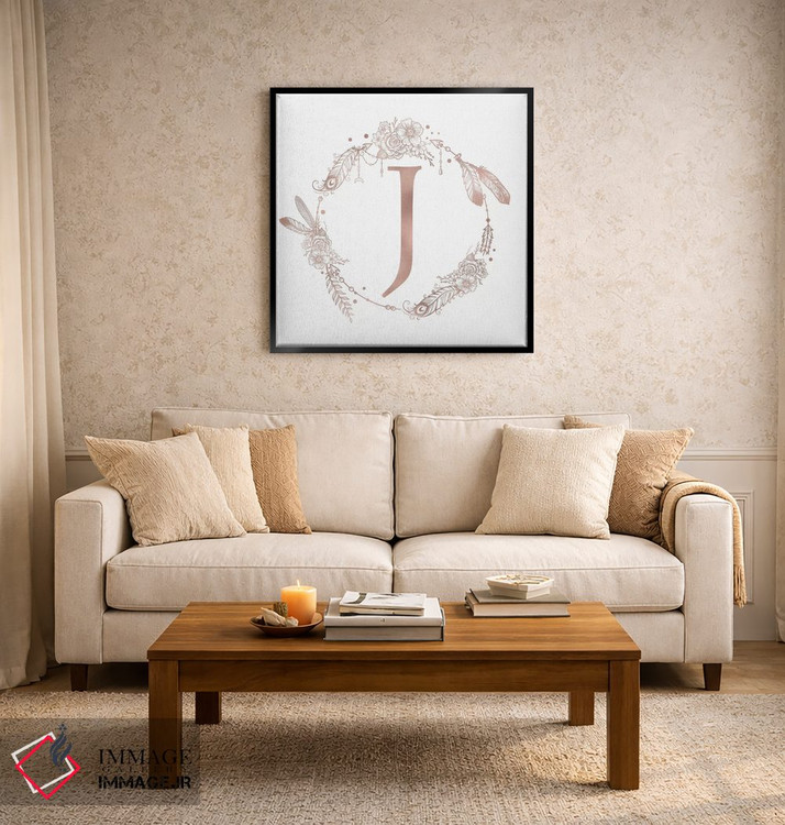 تابلو دکوراتیو حرف J اثر نیچر مجیک - D4B