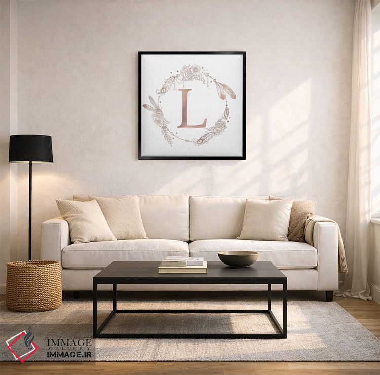 تابلو دکوراتیو حرف L اثر نیچر مجیک - D4B