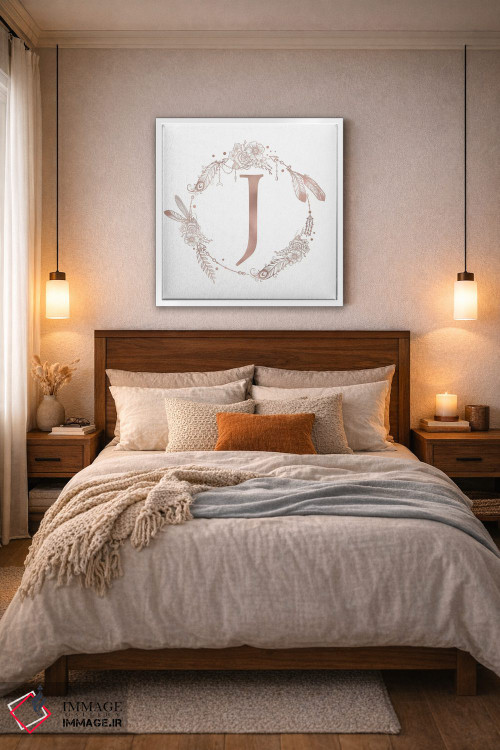 تابلو دکوراتیو حرف J اثر نیچر مجیک - D6W