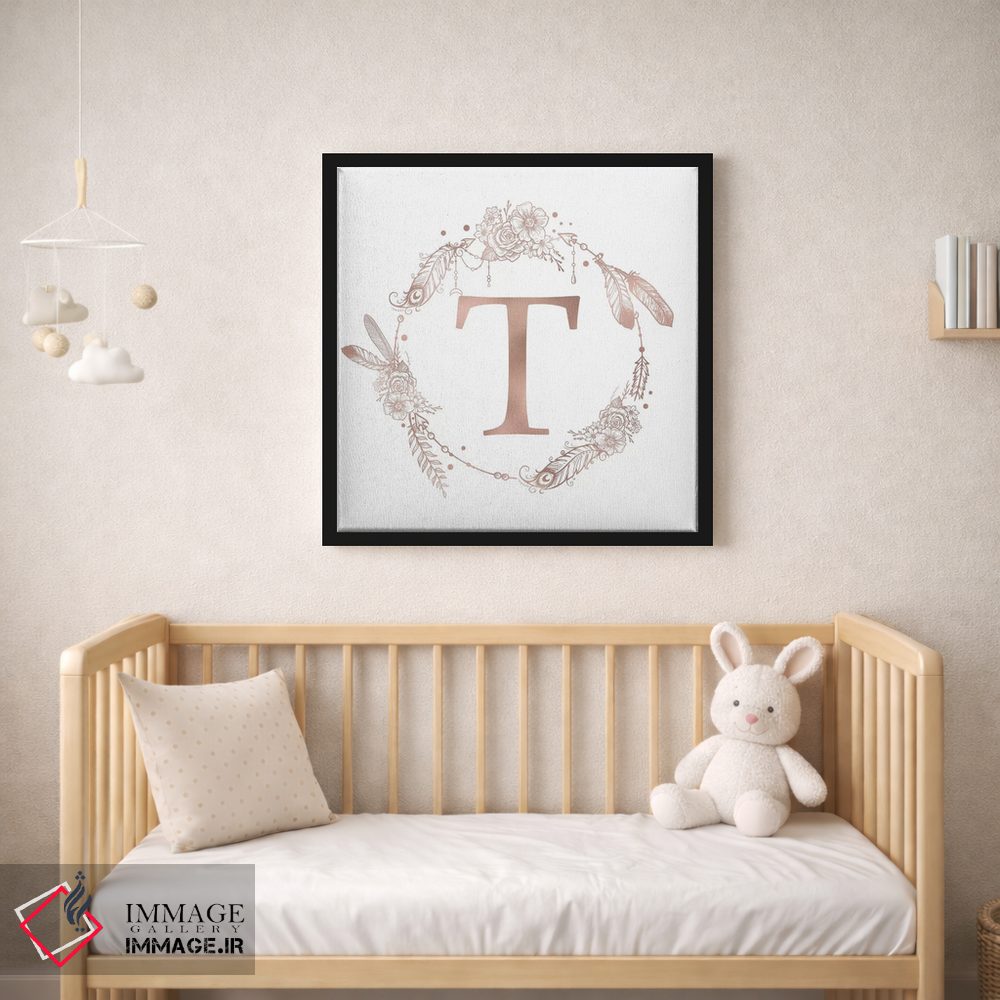 تابلو دکوراتیو حرف T اثر نیچر مجیک - D2B