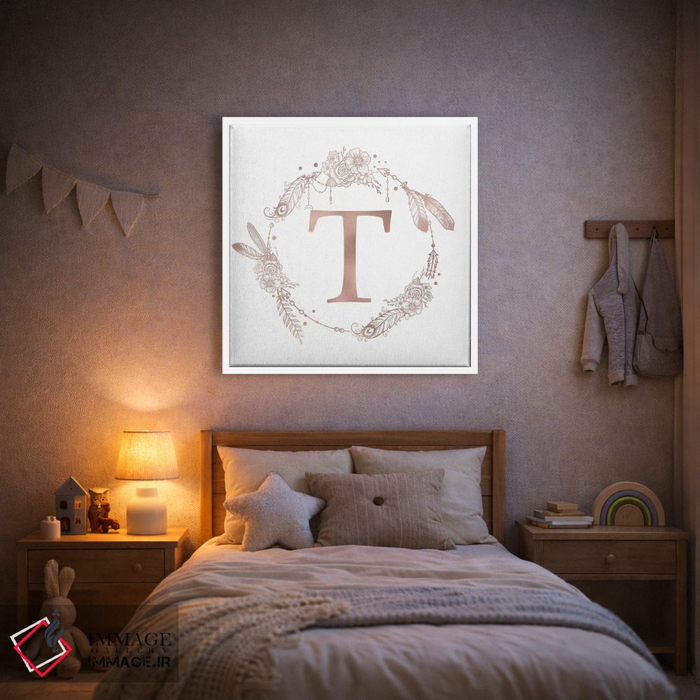 تابلو دکوراتیو حرف T اثر نیچر مجیک - D1W