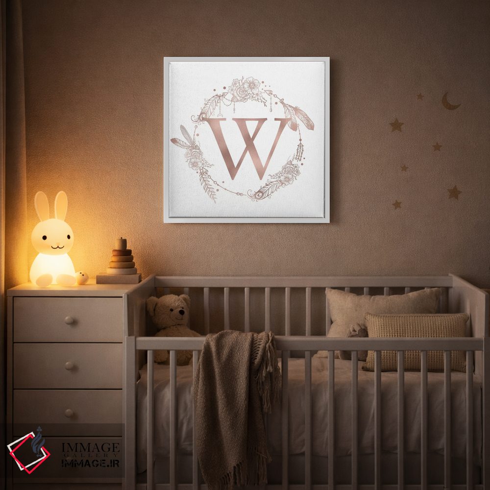 تابلو دکوراتیو حرف W اثر نیچر مجیک - D2W