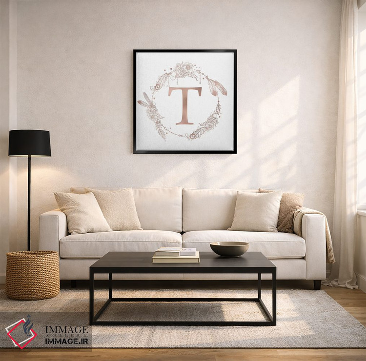 تابلو دکوراتیو حرف T اثر نیچر مجیک - D5B
