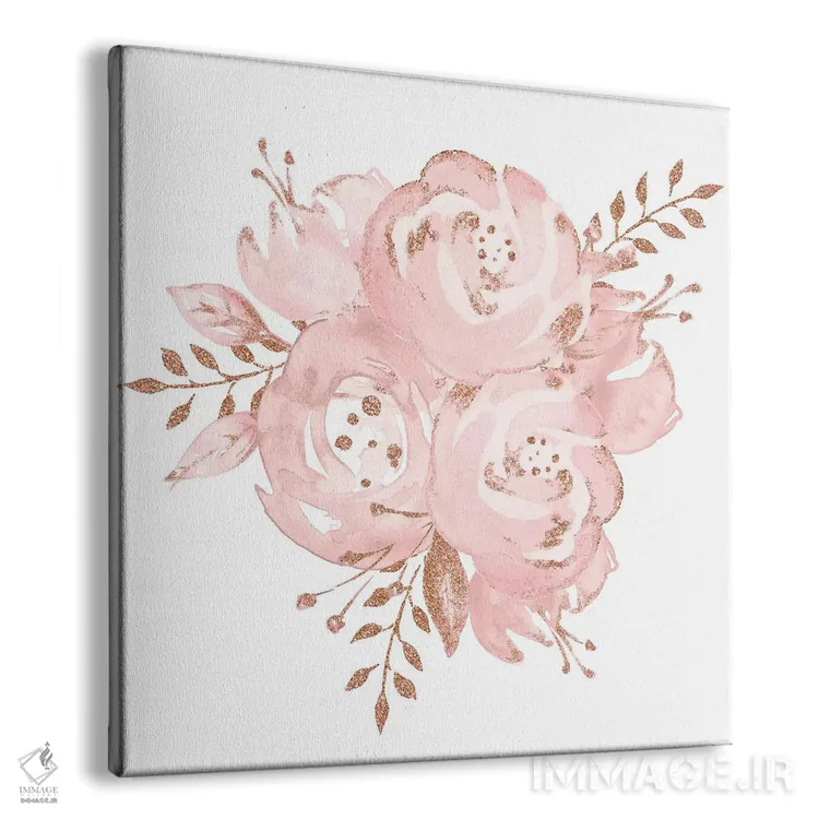 تابلو دکوراتیو رزهای رزگلد اثر نیچر مجیک - نمای پرسپکتیو محصول