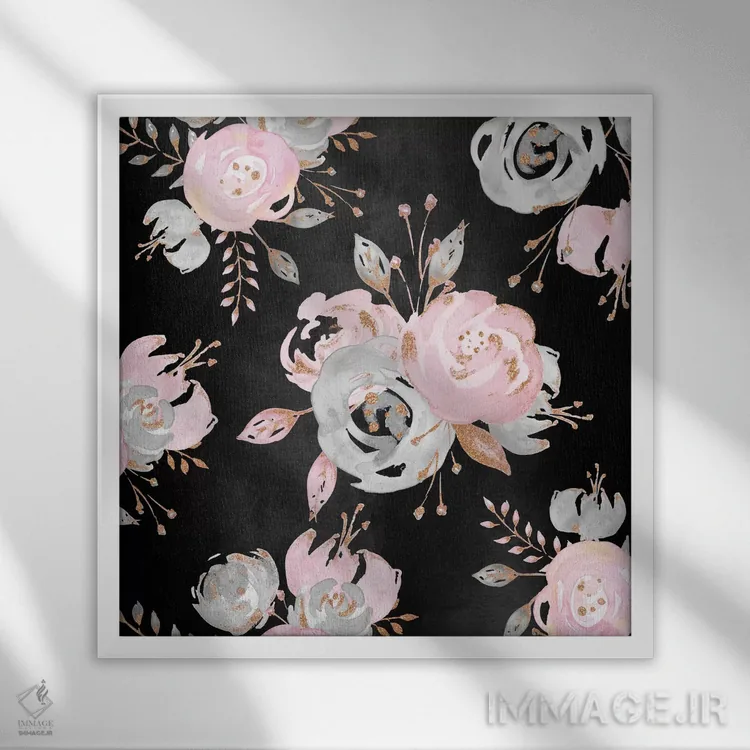 تابلو دکوراتیو باغ درخشان اثر نیچر مجیک - نمای قابدار سفید