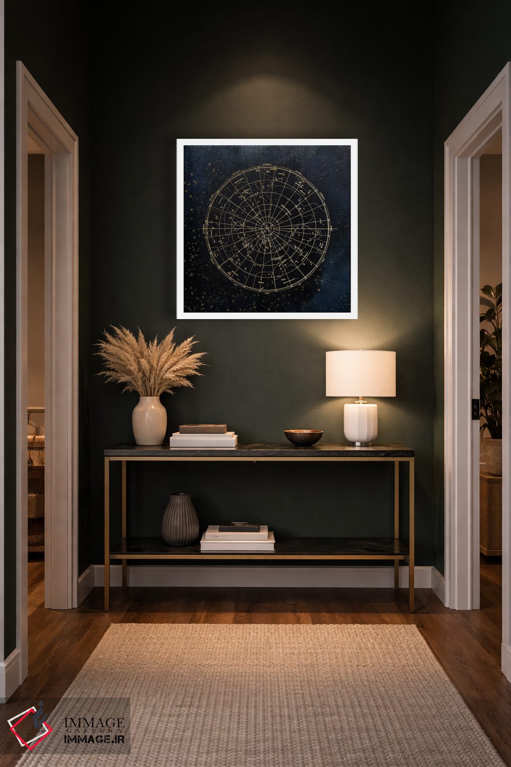 تابلو دکوراتیو نقشه ستارگان آسمان شب I اثر نیچر مجیک - D4W