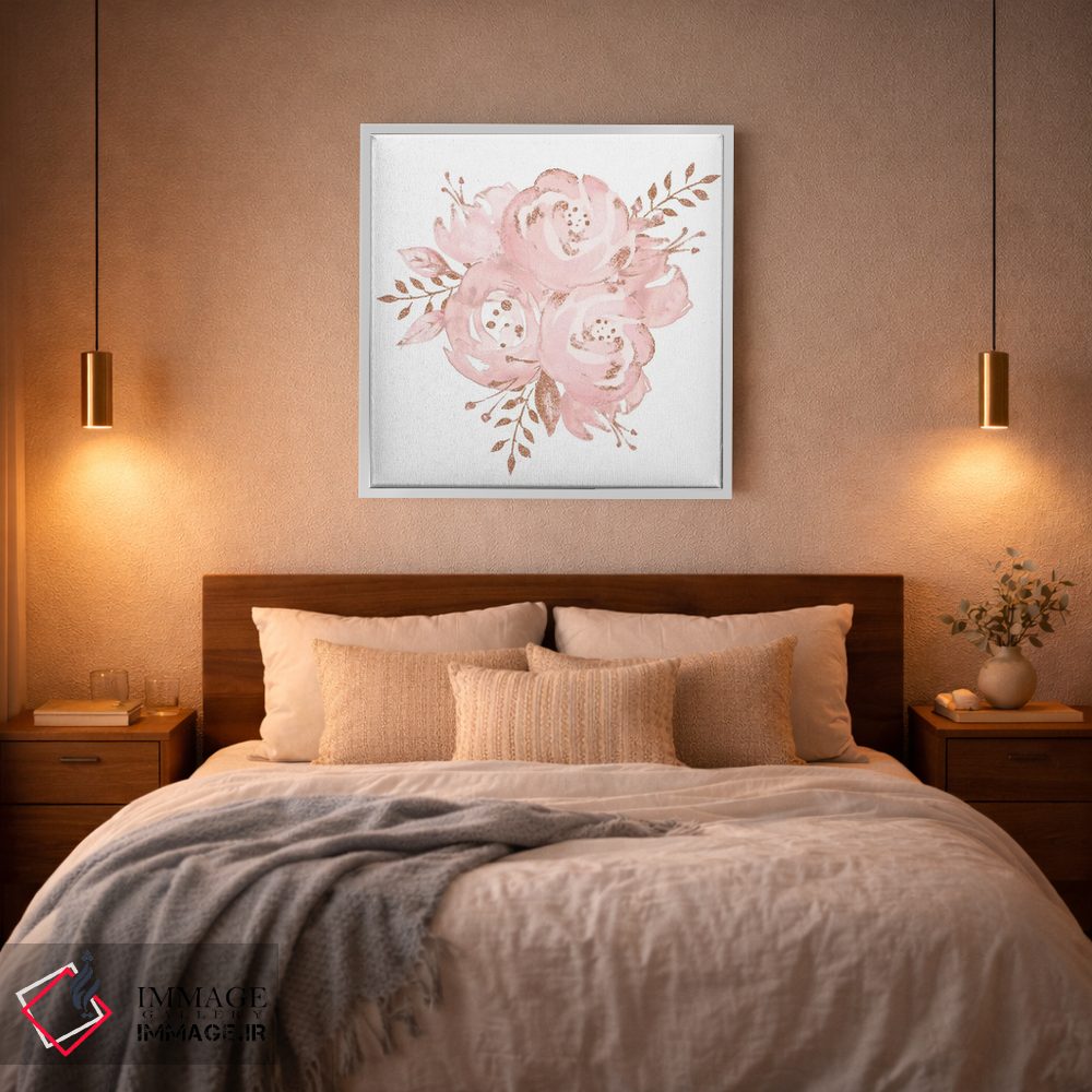 تابلو دکوراتیو رزهای رزگلد اثر نیچر مجیک - D3W