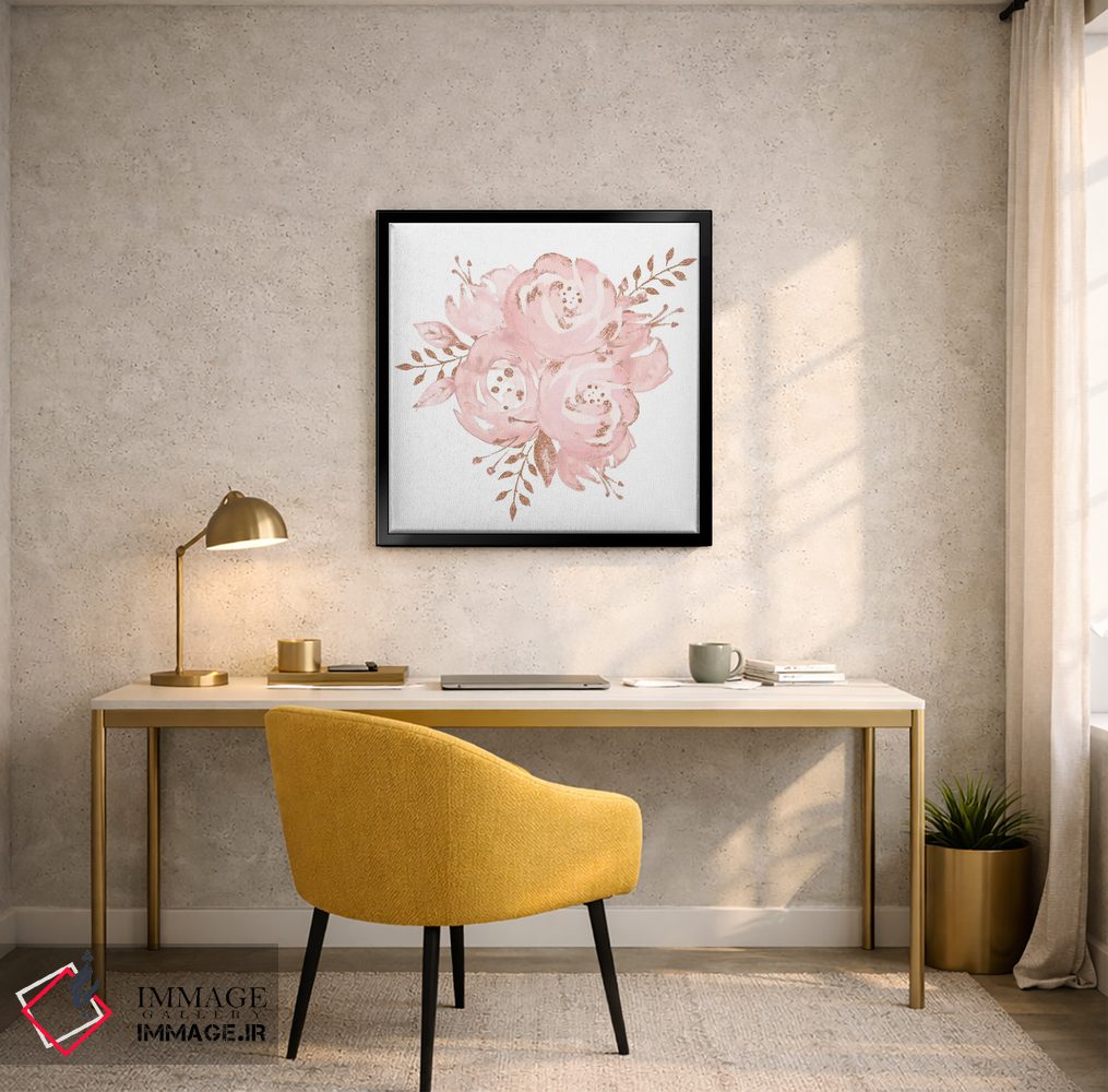 تابلو دکوراتیو رزهای رزگلد اثر نیچر مجیک - D5B