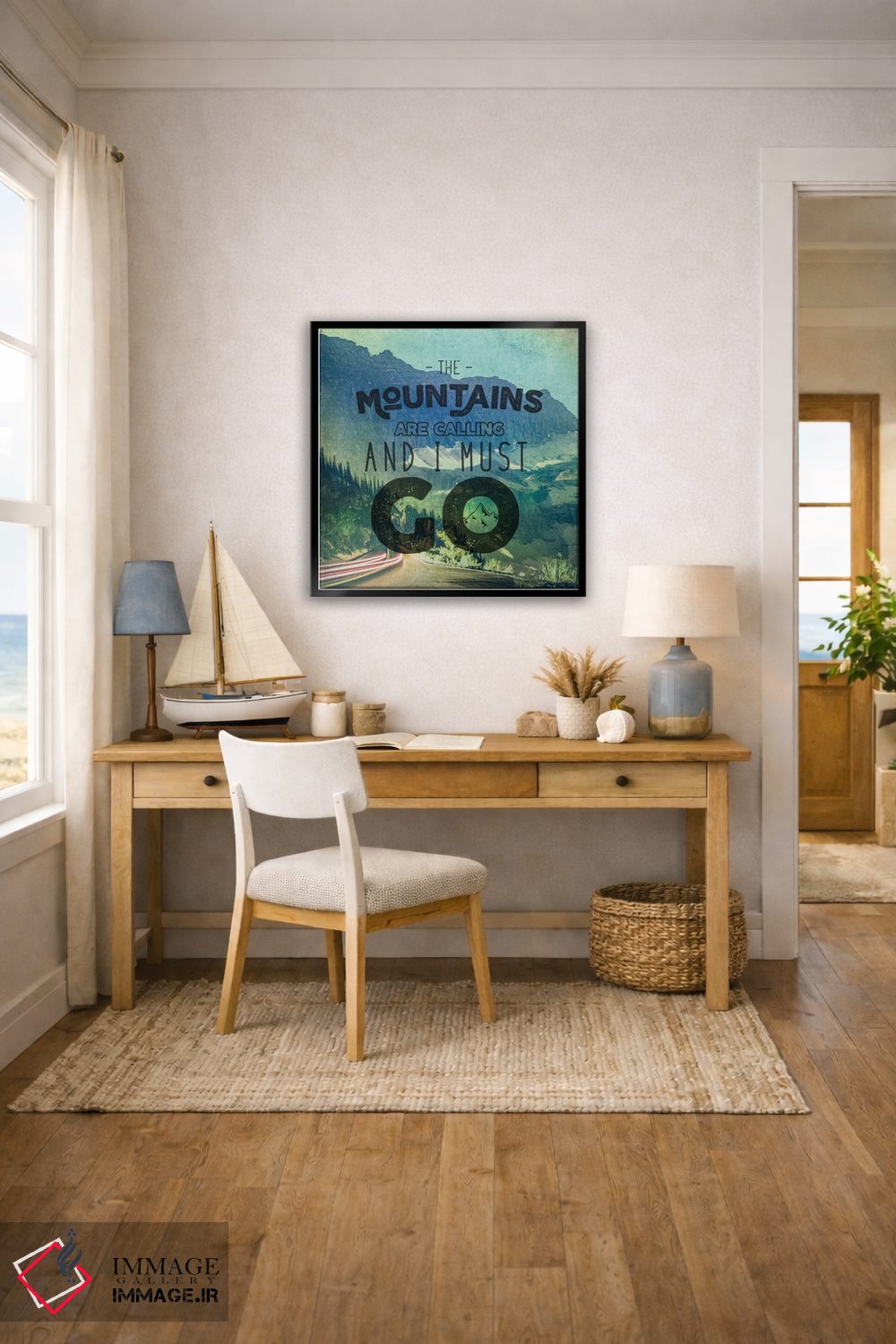 تابلو دکوراتیو کوه ها مرا فرا می خوانند و باید بروم اثر نیچر مجیک - D4B