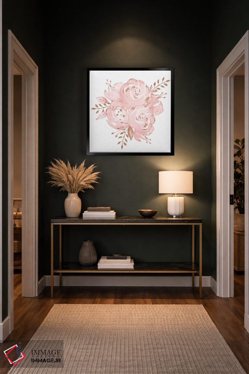 تابلو دکوراتیو رزهای رزگلد اثر نیچر مجیک - D6B