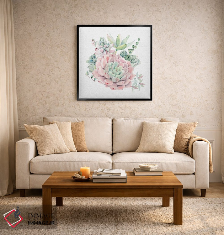 تابلو دکوراتیو ساکولنت های گلدار جنوب غربی II اثر نیچر مجیک - D2B