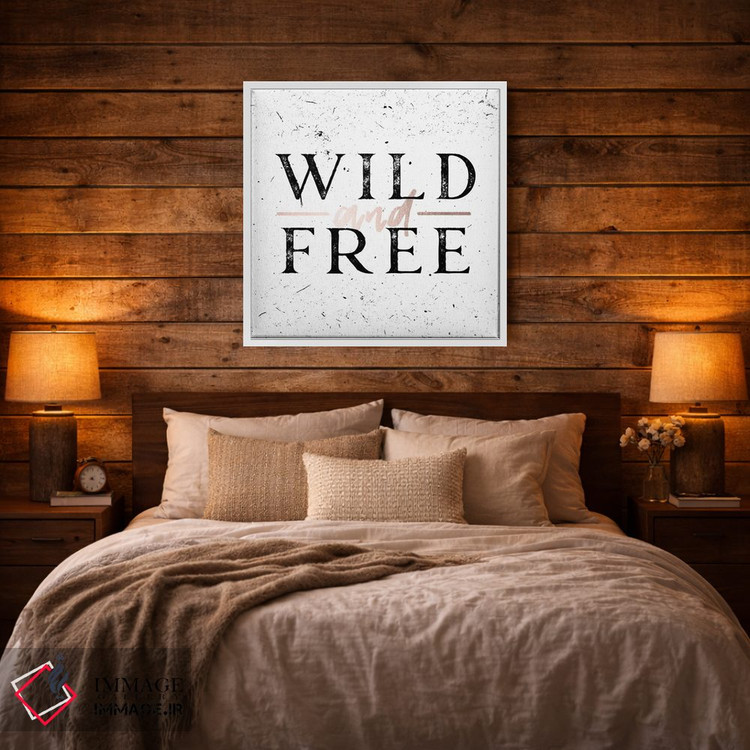 تابلو دکوراتیو آزاد و وحشی رزگلد اثر نیچر مجیک - D1W