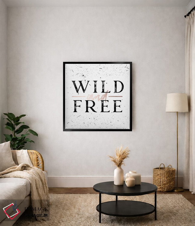 تابلو دکوراتیو آزاد و وحشی رزگلد اثر نیچر مجیک - D5B