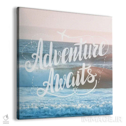 تابلو دکوراتیو ماجراجویی در انتظار است: غروب اقیانوس صورتی اثر نیچر مجیک - نمای پرسپکتیو محصول