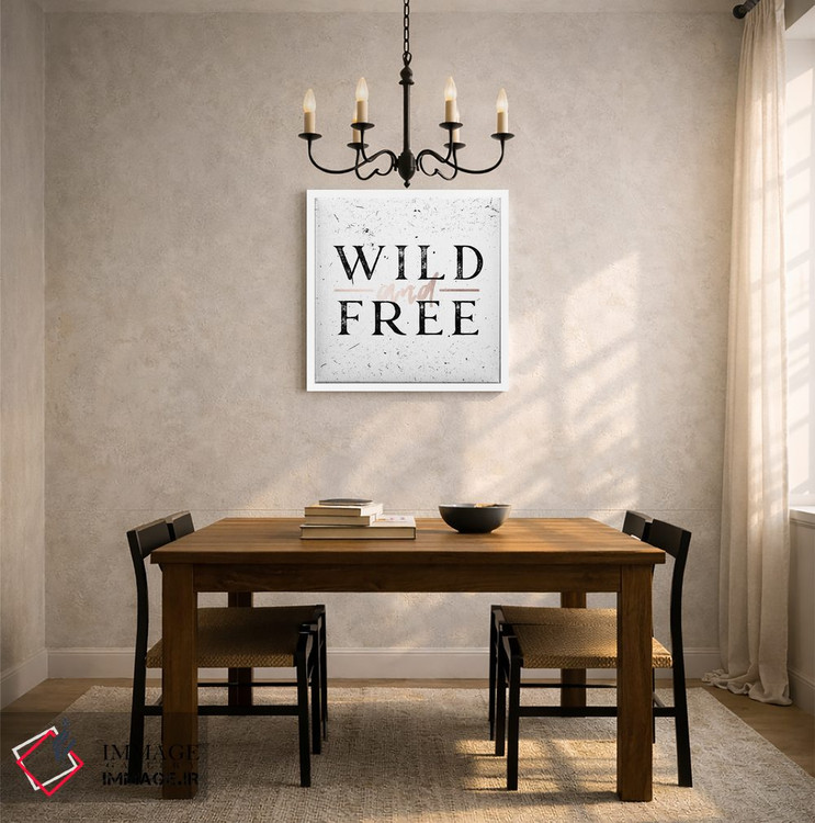 تابلو دکوراتیو آزاد و وحشی رزگلد اثر نیچر مجیک - D6W