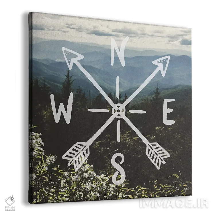 تابلو دکوراتیو گل های وحشی کوهستانی اثر نیچر مجیک - نمای پرسپکتیو محصول