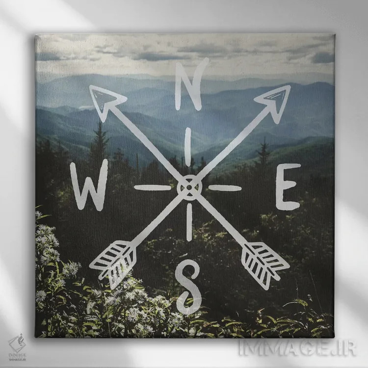 تابلو دکوراتیو گل های وحشی کوهستانی اثر نیچر مجیک - نمای روبهرو روی دیوار