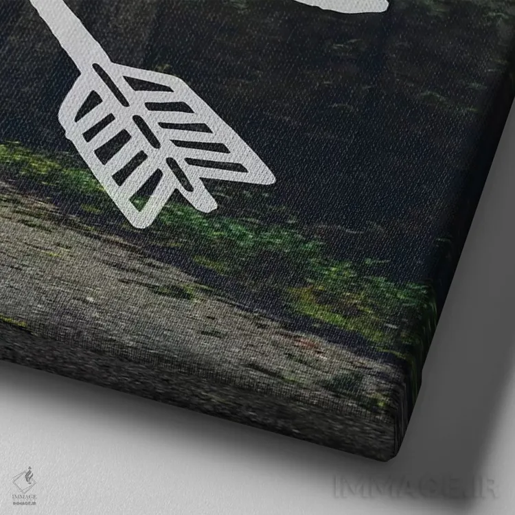 تابلو دکوراتیو جاده ردوود اثر نیچر مجیک - نمای نزدیک بافت بوم