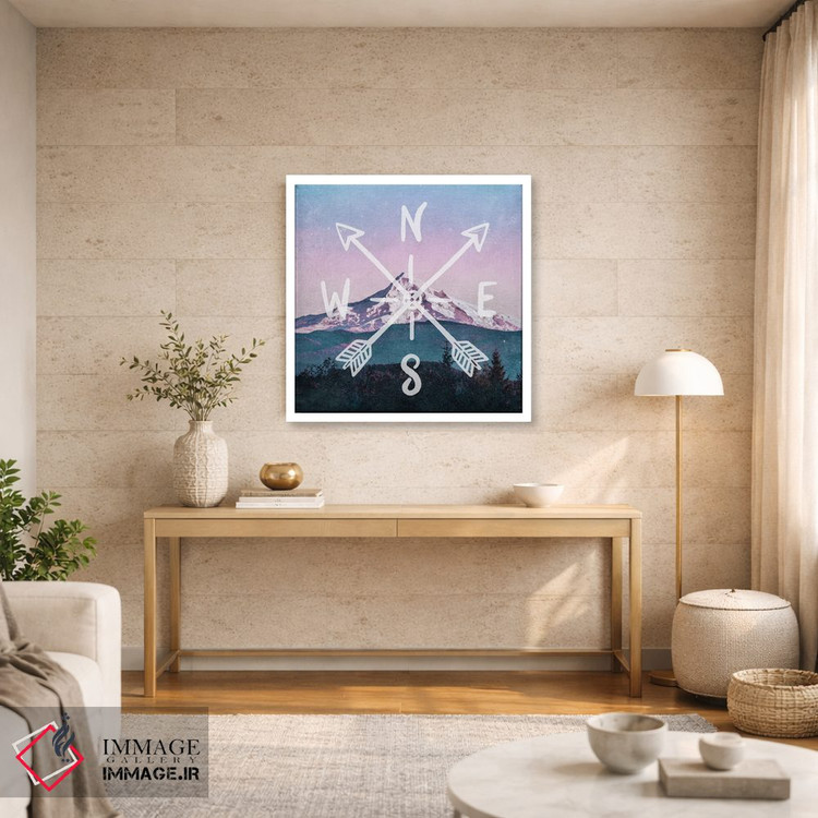 تابلو دکوراتیو کوه رزگلد اثر نیچر مجیک - D3W