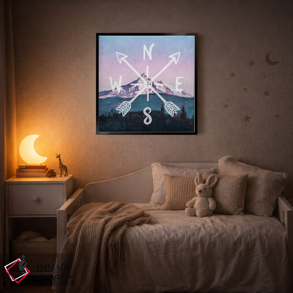 تابلو دکوراتیو کوه رزگلد اثر نیچر مجیک - D5B