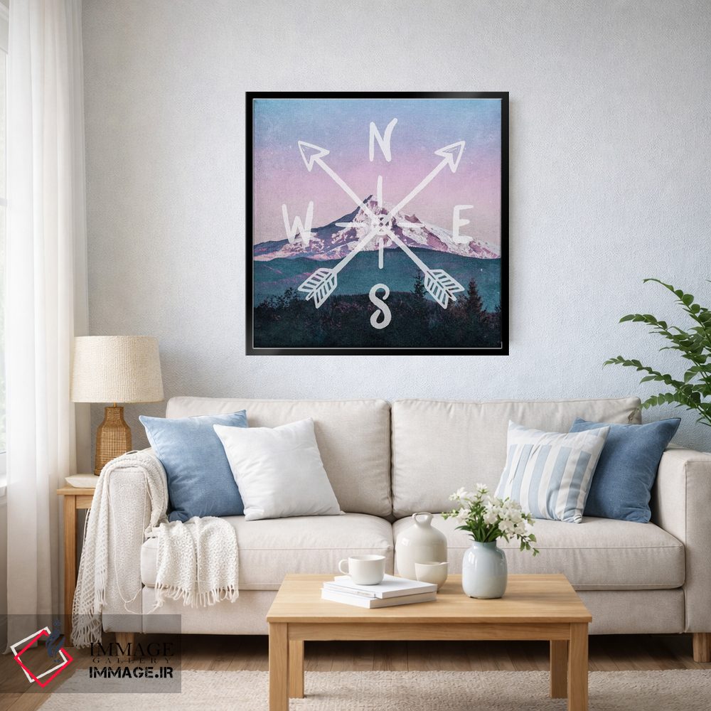 تابلو دکوراتیو کوه رزگلد اثر نیچر مجیک - D6B