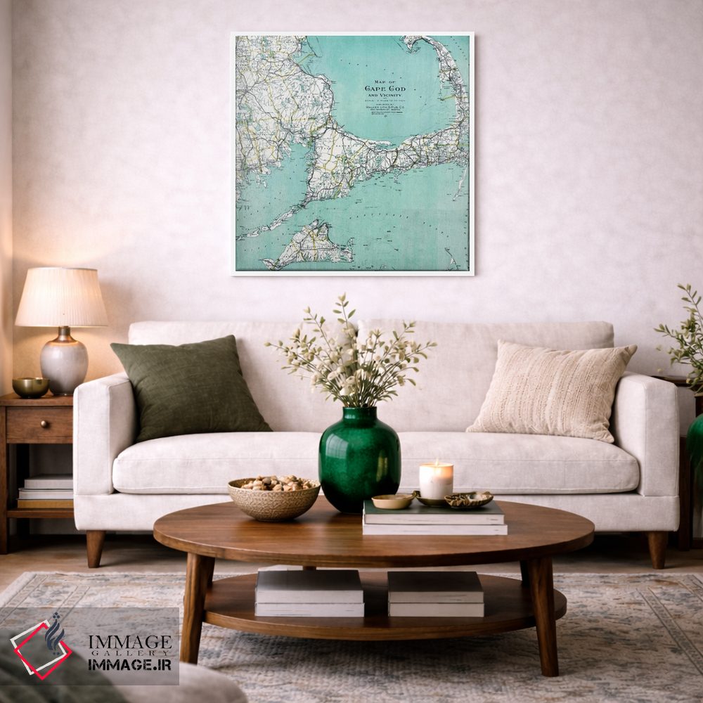 تابلو دکوراتیو نقشه کیپ کاد و اطراف آن اثر نیچر مجیک - D2W