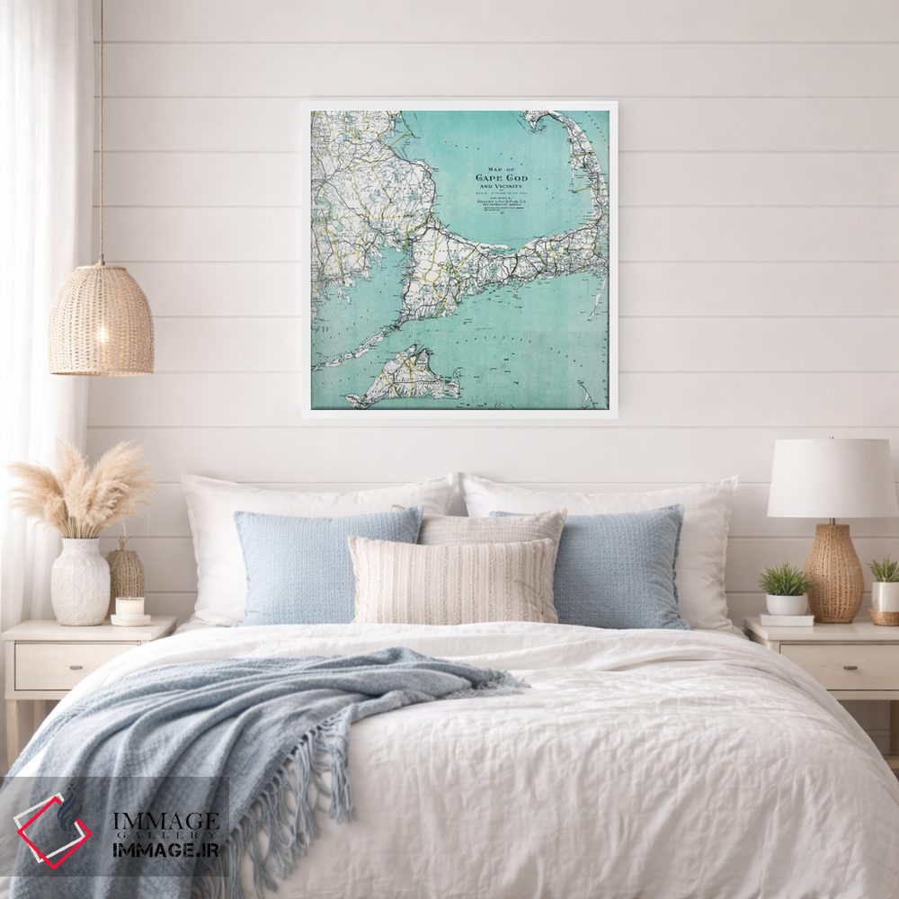 تابلو دکوراتیو نقشه کیپ کاد و اطراف آن اثر نیچر مجیک - D4W