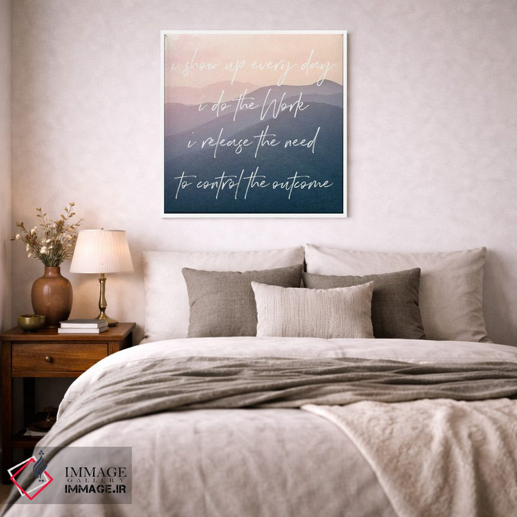 تابلو دکوراتیو کار را انجام بده: غروب کوهستان دودی اثر نیچر مجیک - D1W