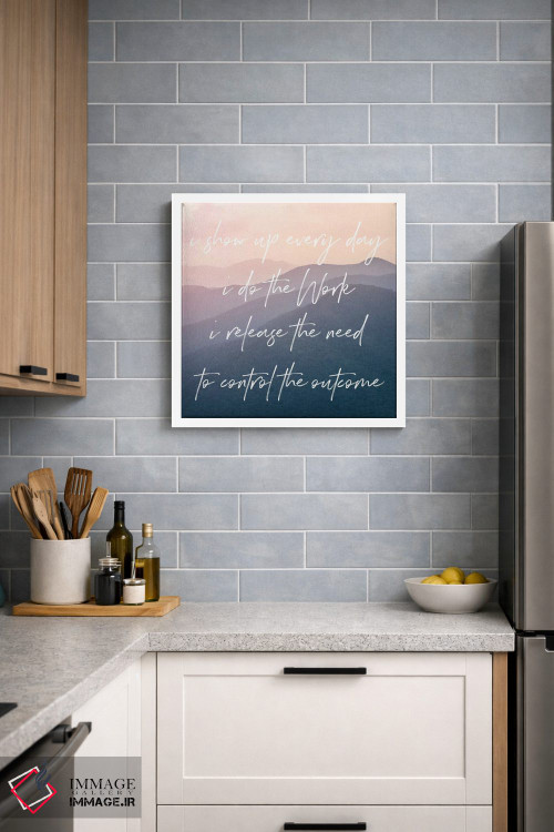 تابلو دکوراتیو کار را انجام بده: غروب کوهستان دودی اثر نیچر مجیک - D2W