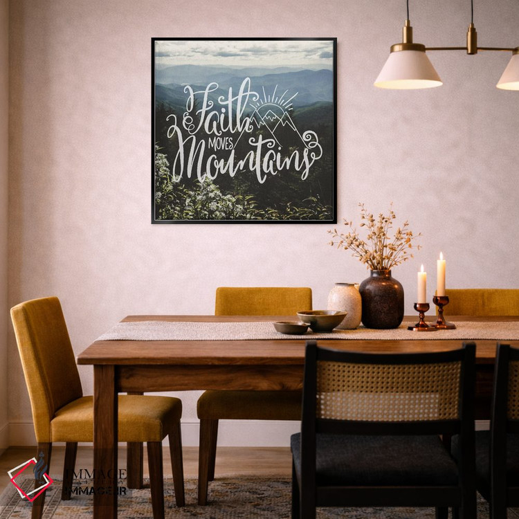 تابلو دکوراتیو ایمان کوه ها را جابه جا می کند: گل های وحشی کوهستانی اثر نیچر مجیک - D6B