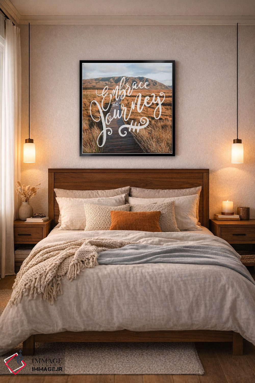 تابلو دکوراتیو در آغوش بگیر سفر را: مسیر دره کوهستانی اثر نیچر مجیک - D6B