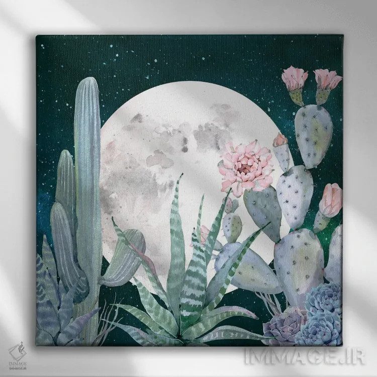 تابلو دکوراتیو شب های کویری اثر نیچر مجیک - نمای روبهرو روی دیوار