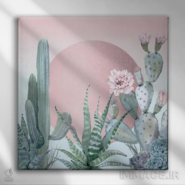 تابلو دکوراتیو غروب کویر اثر نیچر مجیک - نمای روبهرو روی دیوار