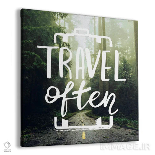 تابلو دکوراتیو سفرهای مکرر در جاده جنگل سرخ چوب اثر نیچر مجیک - نمای پرسپکتیو محصول