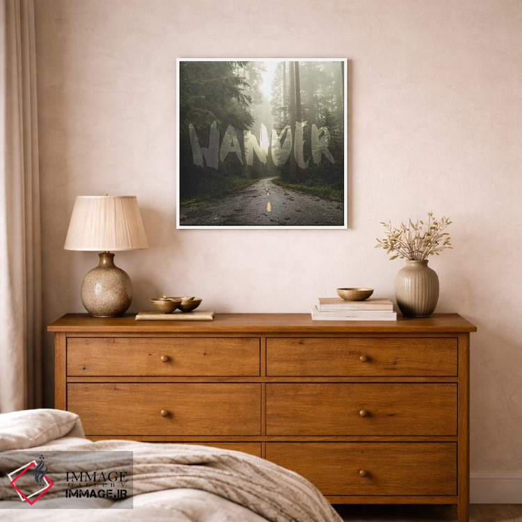 تابلو دکوراتیو در سرگردانی جاده جنگل ردوود اثر نیچر مجیک - D1W