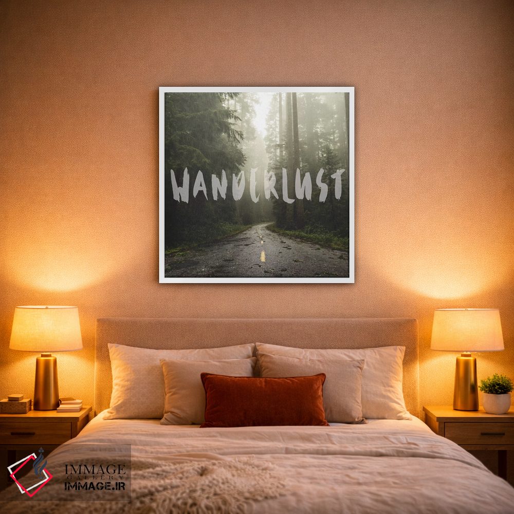 تابلو دکوراتیو در اشتیاق سفر: جاده جنگل ردوود اثر نیچر مجیک - D1W