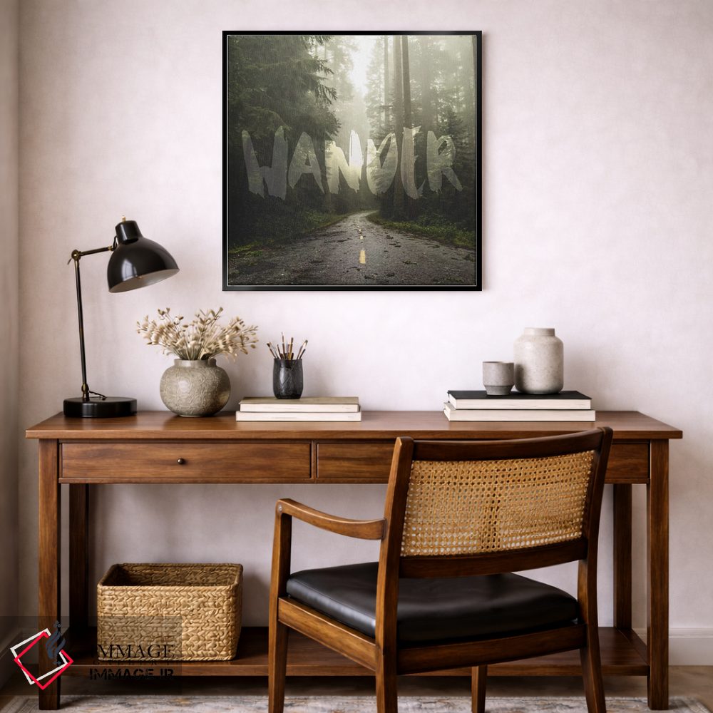 تابلو دکوراتیو در سرگردانی جاده جنگل ردوود اثر نیچر مجیک - D6B