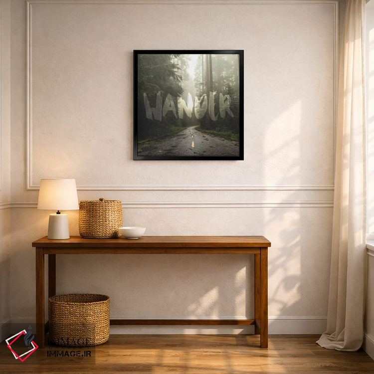 تابلو دکوراتیو در سرگردانی جاده جنگل ردوود اثر نیچر مجیک - D5B